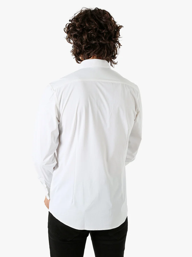 Camicia da uomo a maniche lunghe - bianco