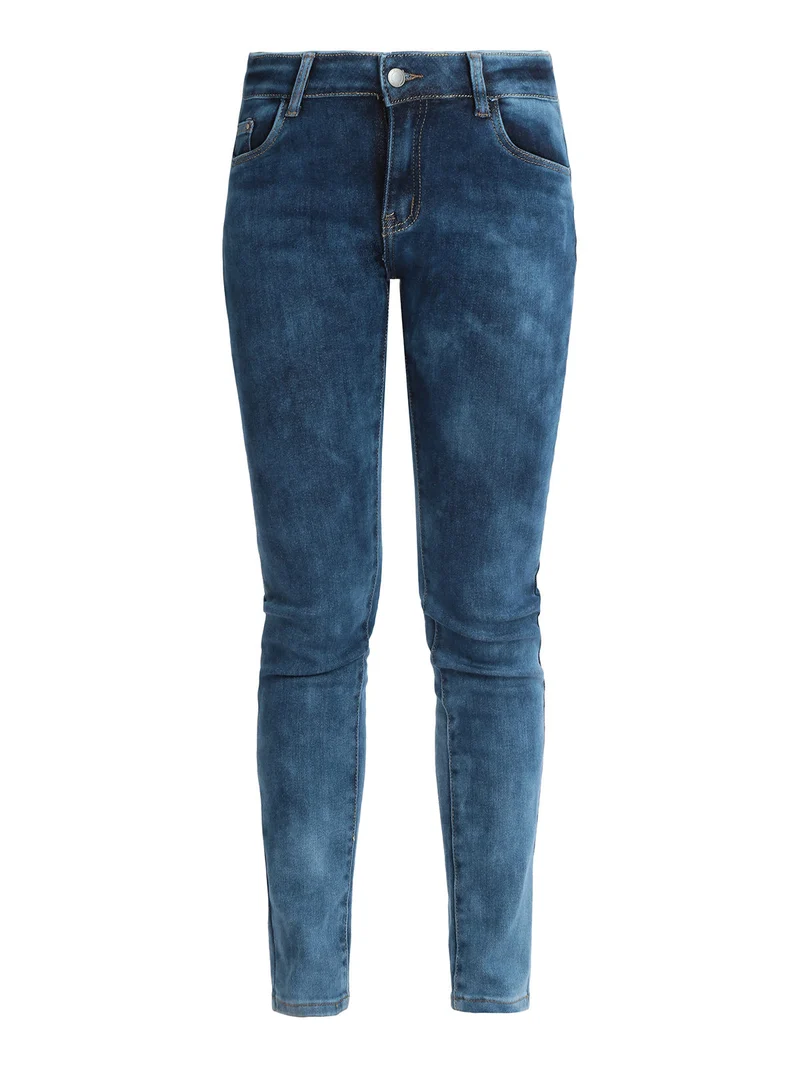 Jeans elasticizzato da donna effetto slavato - jeans