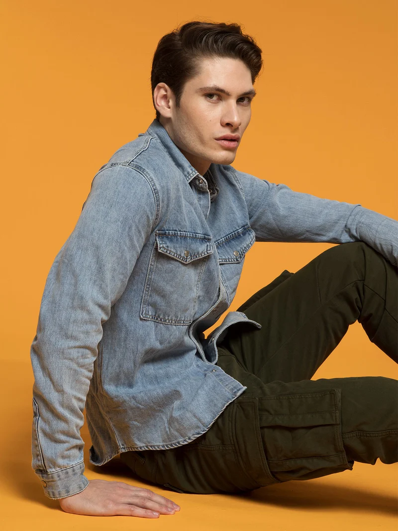 Camicia in jeans da uomo - jeans
