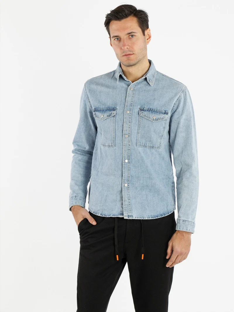 Camicia in jeans da uomo - jeans