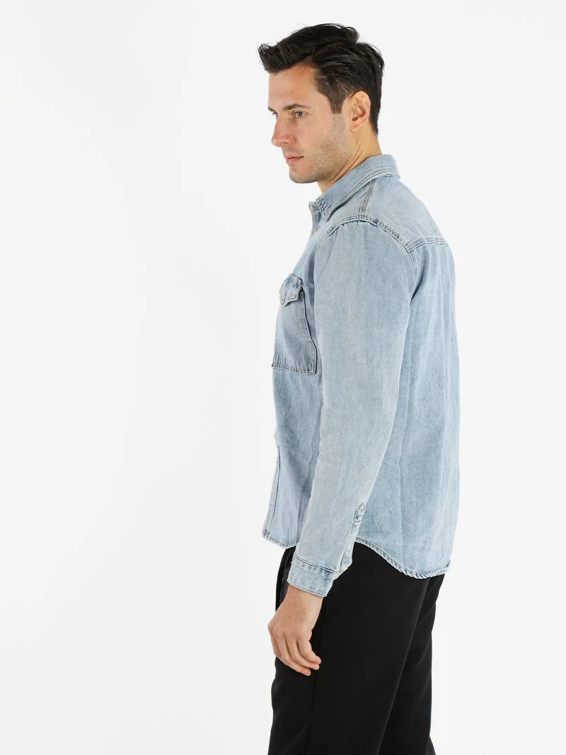 Camicia in jeans da uomo - jeans