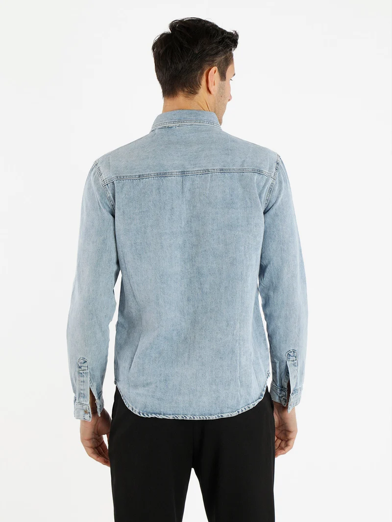 Camicia in jeans da uomo - jeans
