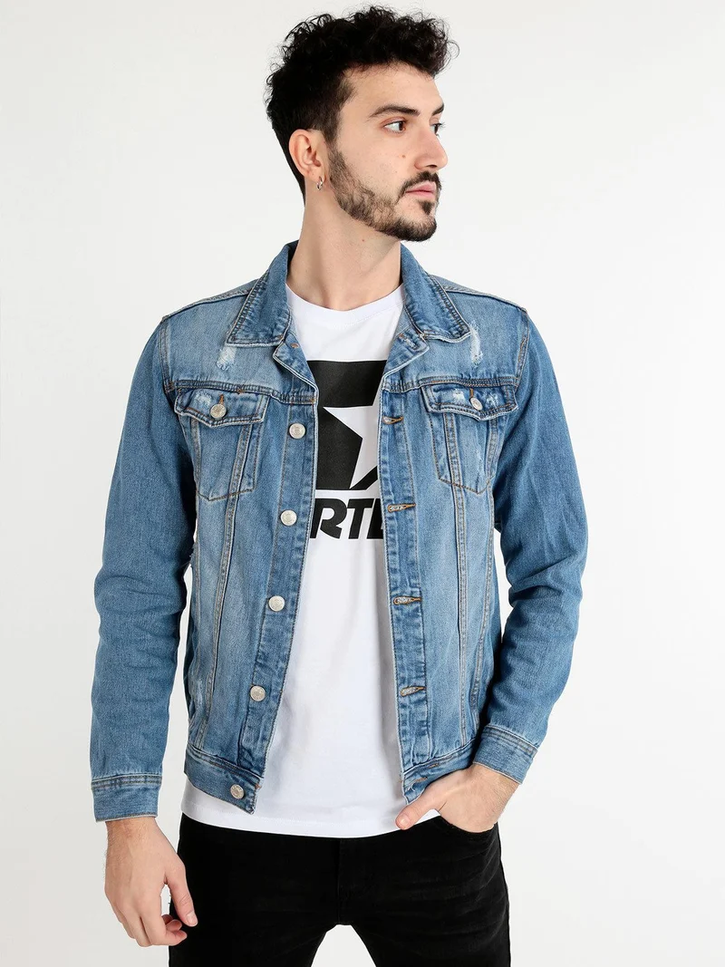 Giacca jeans da uomo con taschini - jeans