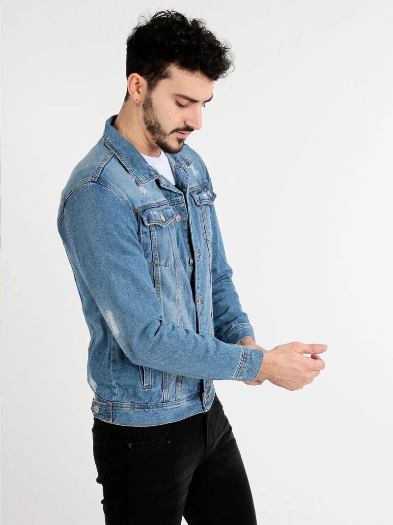 Giacca jeans da uomo con taschini - jeans