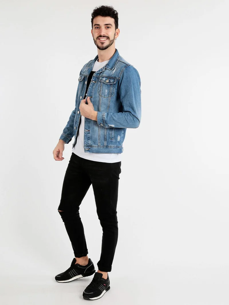 Giacca jeans da uomo con taschini - jeans