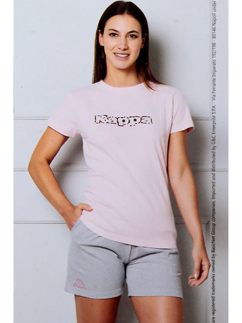 Pigiama corto da donna in cotone - rosa