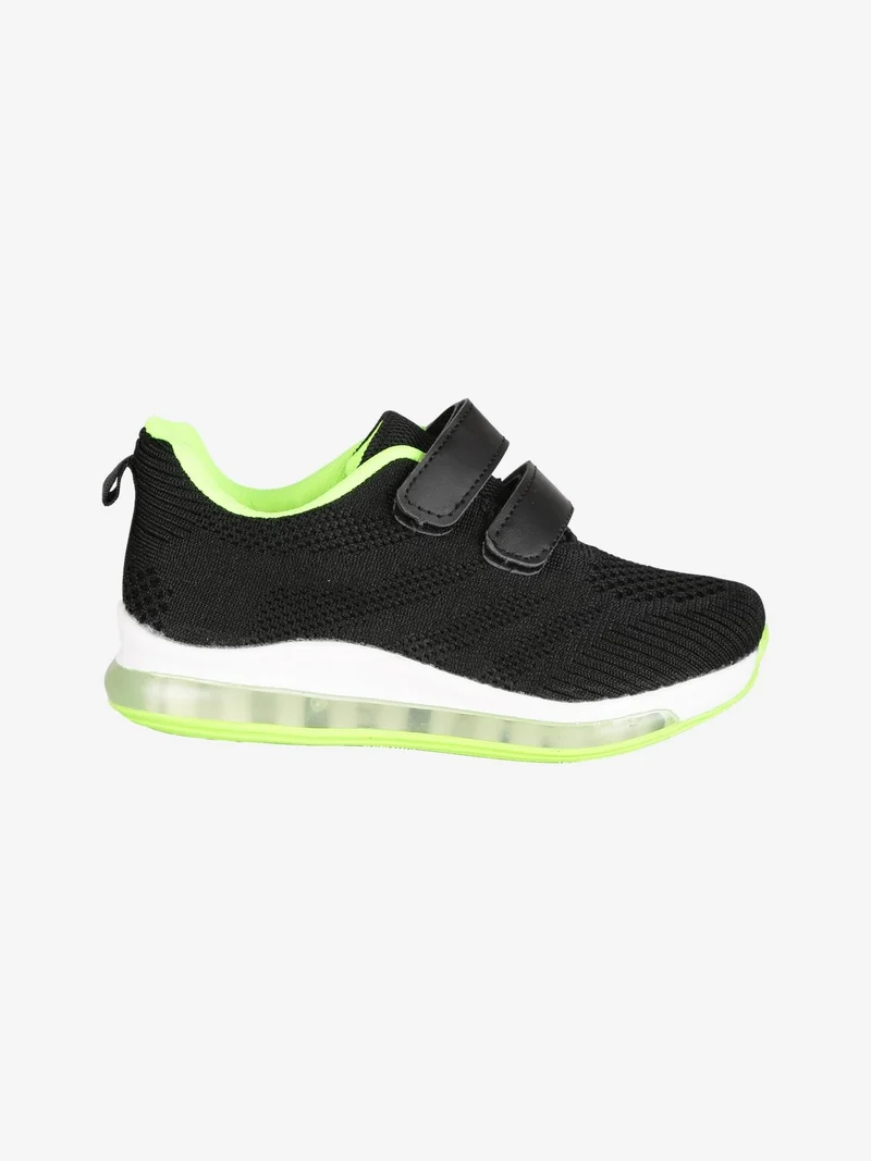 Sneakers in tessuto da bambino con strappi - nero