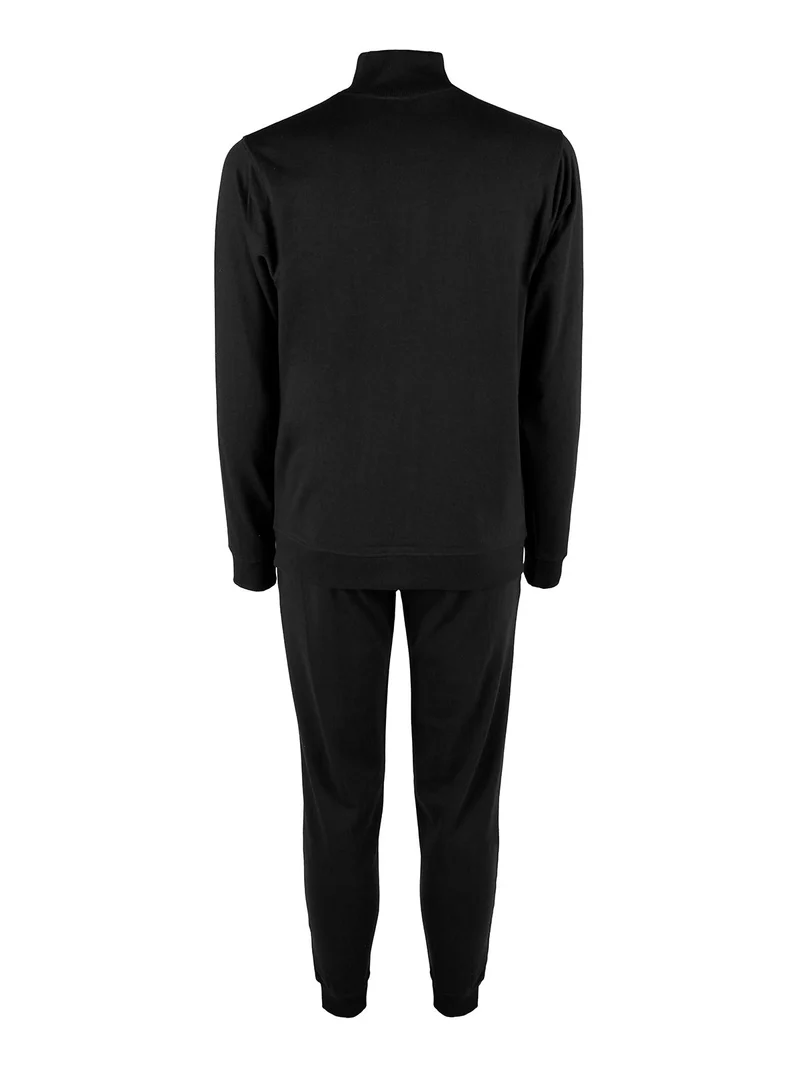 Tuta da uomo 2 pezzi con zip intera - nero