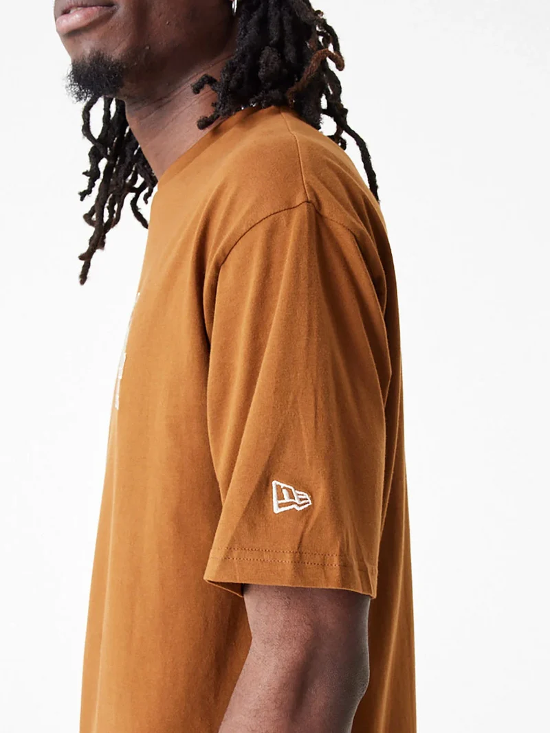 T-shirt unisex manica corta con logo - marrone