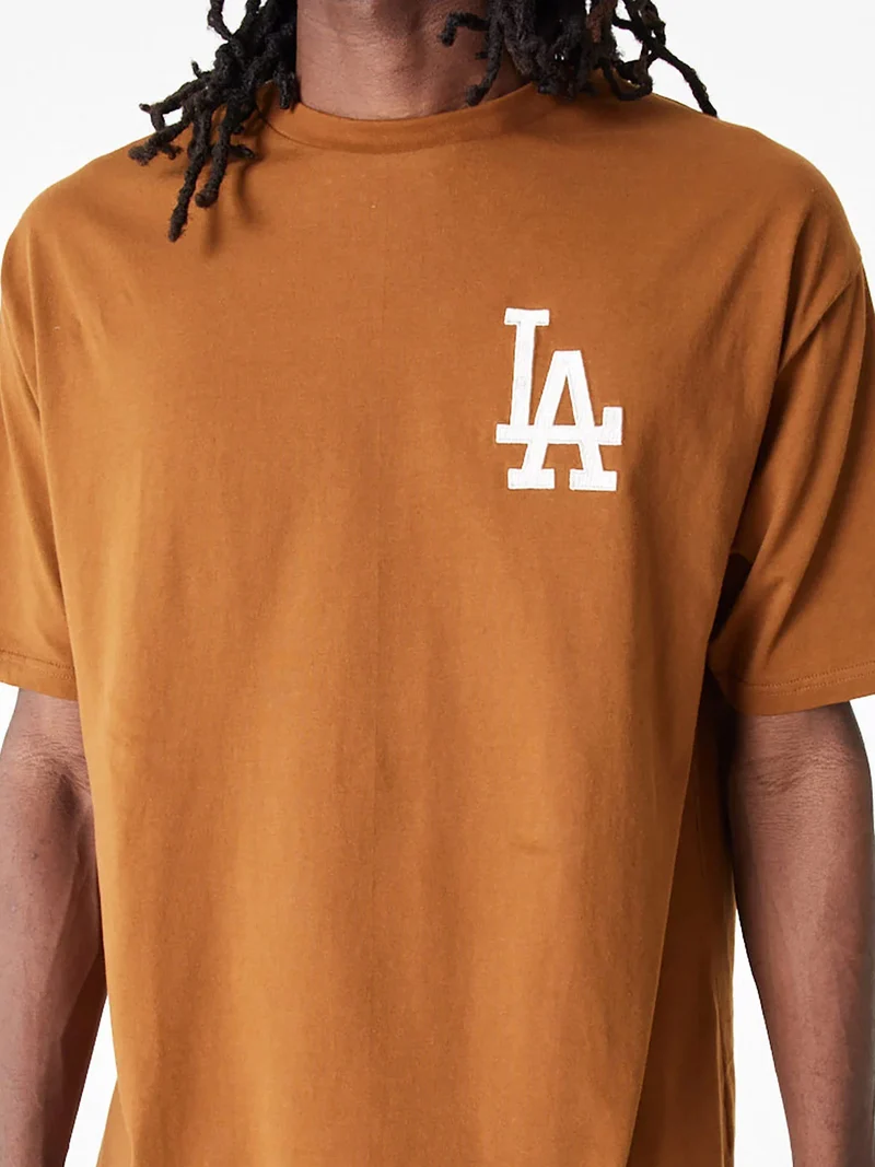 T-shirt unisex manica corta con logo - marrone