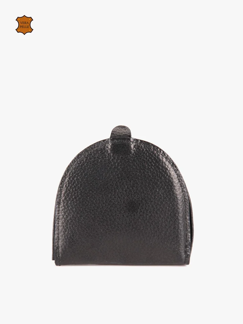 Porta monete in pelle - nero