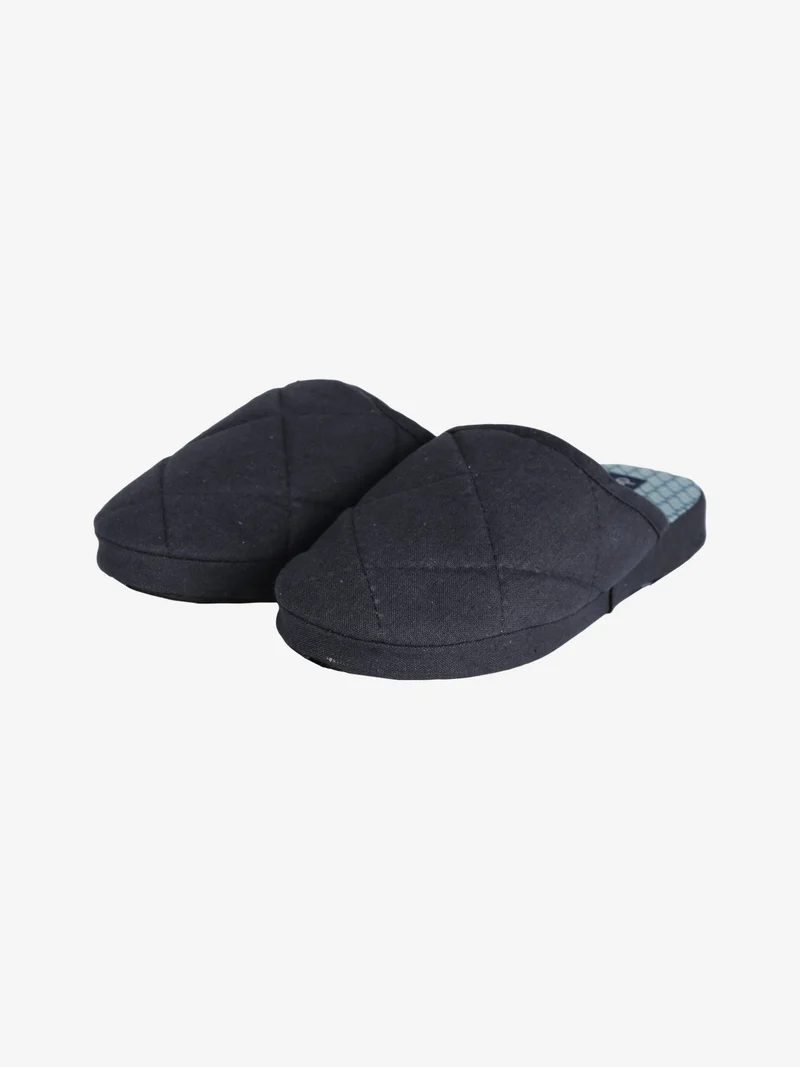 Pantofole in tessuto da uomo - blu scuro