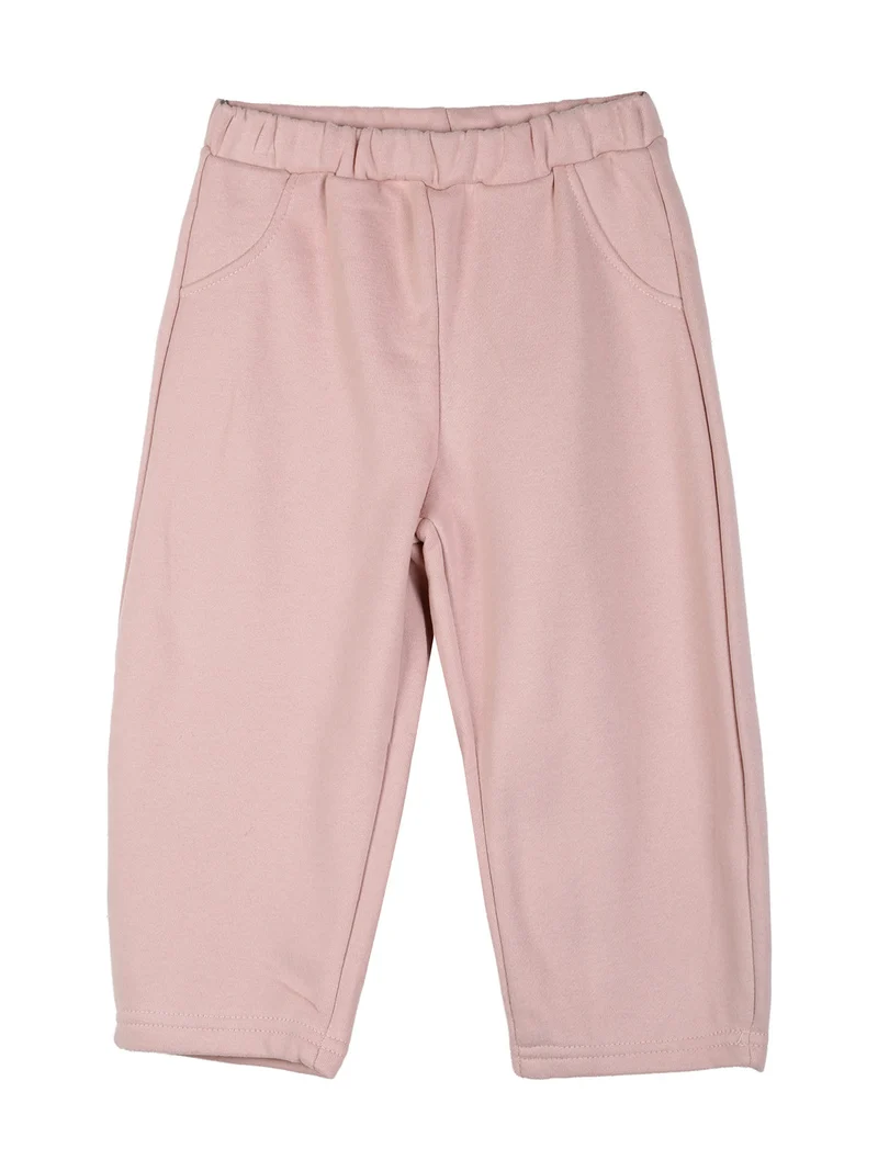 Completo 3 pezzi da neonata con cappuccio e zip - rosa