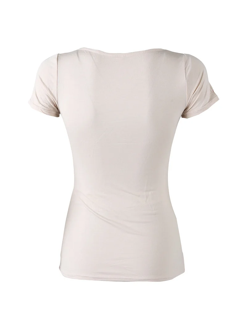 T-shirt intima da donna in bamboo - sabbia