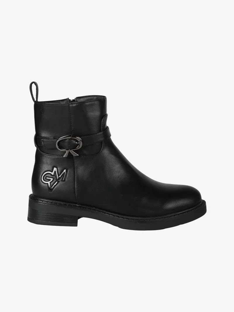 Stivaletti donna con cinturino - nero