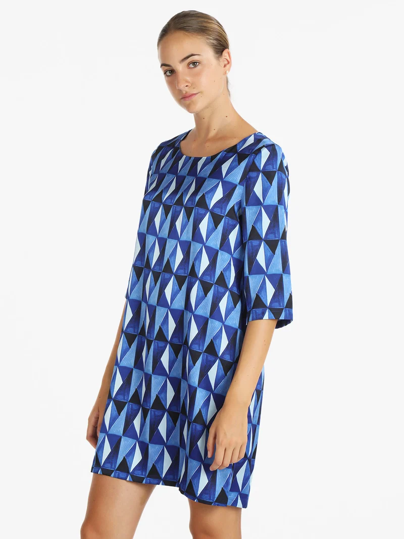 Abito donna in fantasia - blu