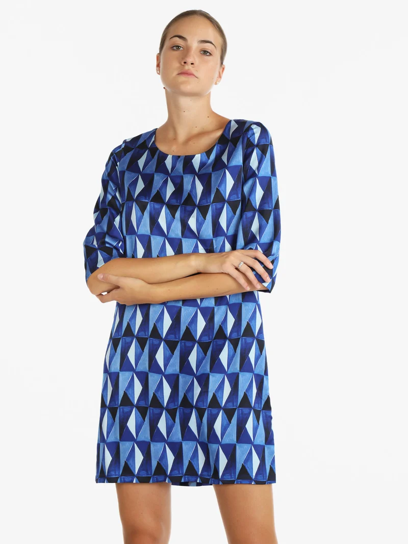 Abito donna in fantasia - blu