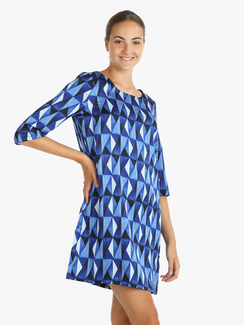 Abito donna in fantasia - blu