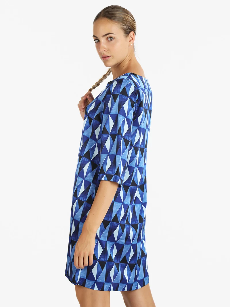 Abito donna in fantasia - blu
