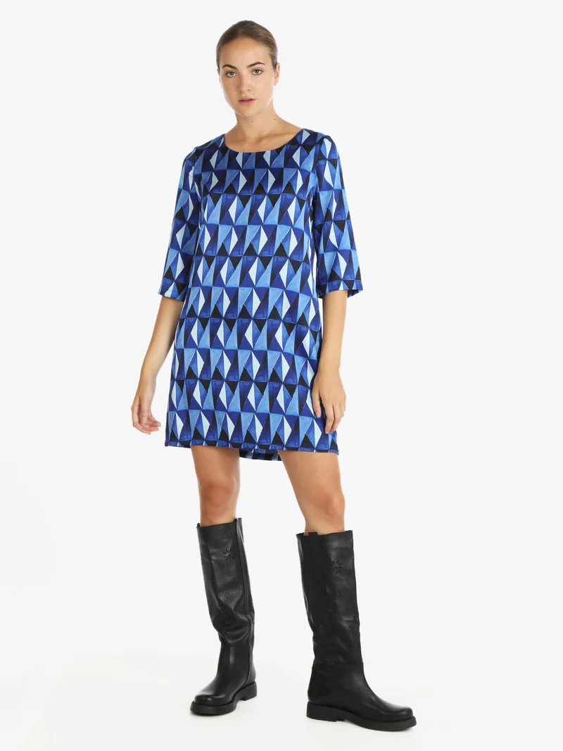 Abito donna in fantasia - blu