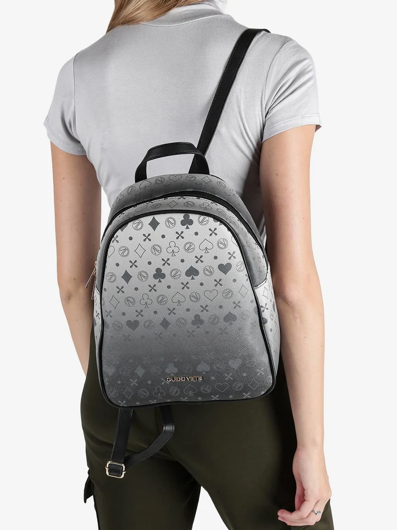 Zainetto donna con stampe - nero