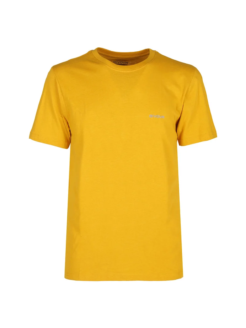T-shirt intima da uomo girocollo in cotone - senape