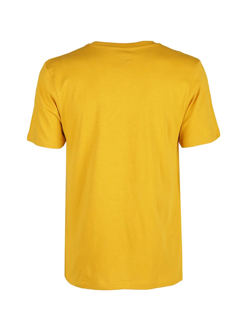 T-shirt intima da uomo girocollo in cotone - senape