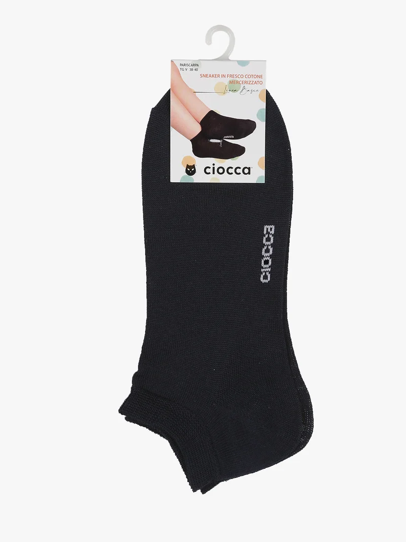 Calze corte da ragazza in fresco cotone - blu scuro