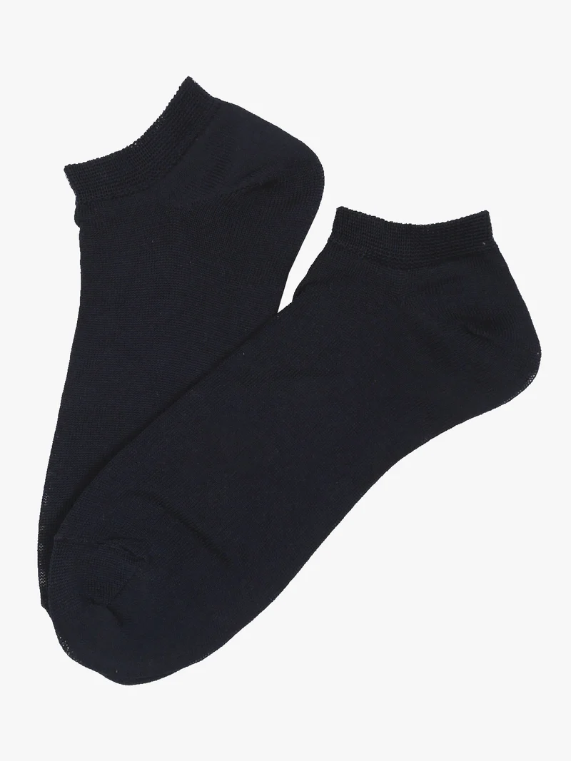 Calze corte da ragazza in fresco cotone - blu scuro