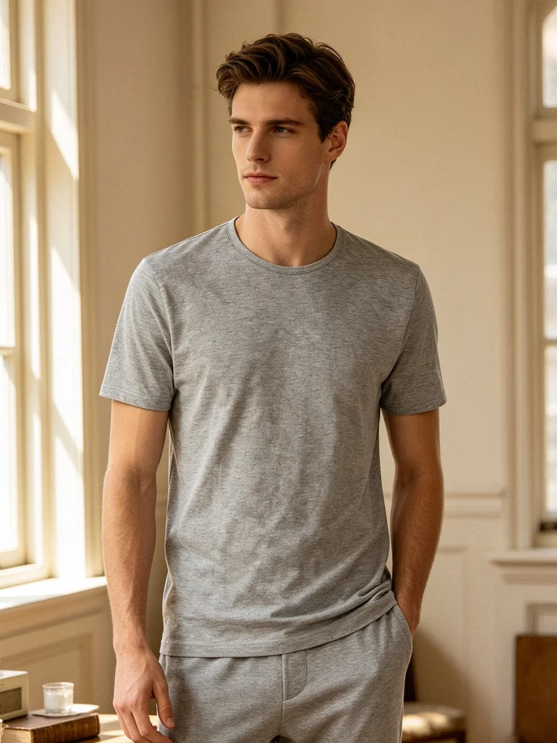 T-shirt intima uomo girocollo - grigio
