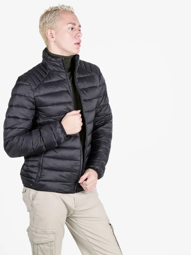 Piumino da uomo con zip - nero