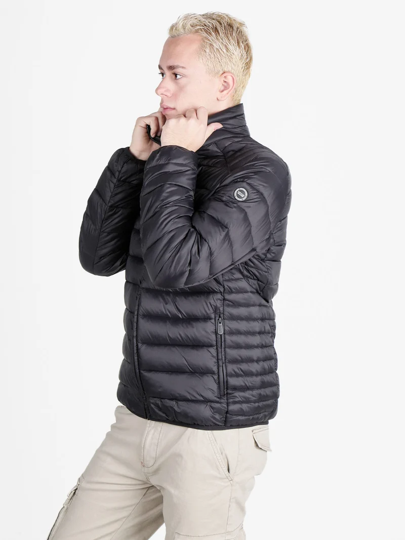 Piumino da uomo con zip - nero