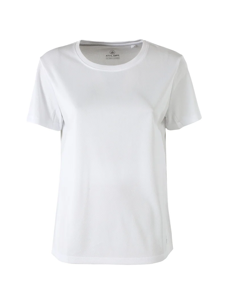 T-shirt donna sportiva in tessuto traspirante - bianco