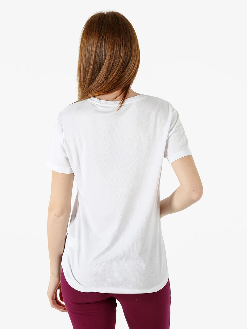 T-shirt donna sportiva in tessuto traspirante - bianco