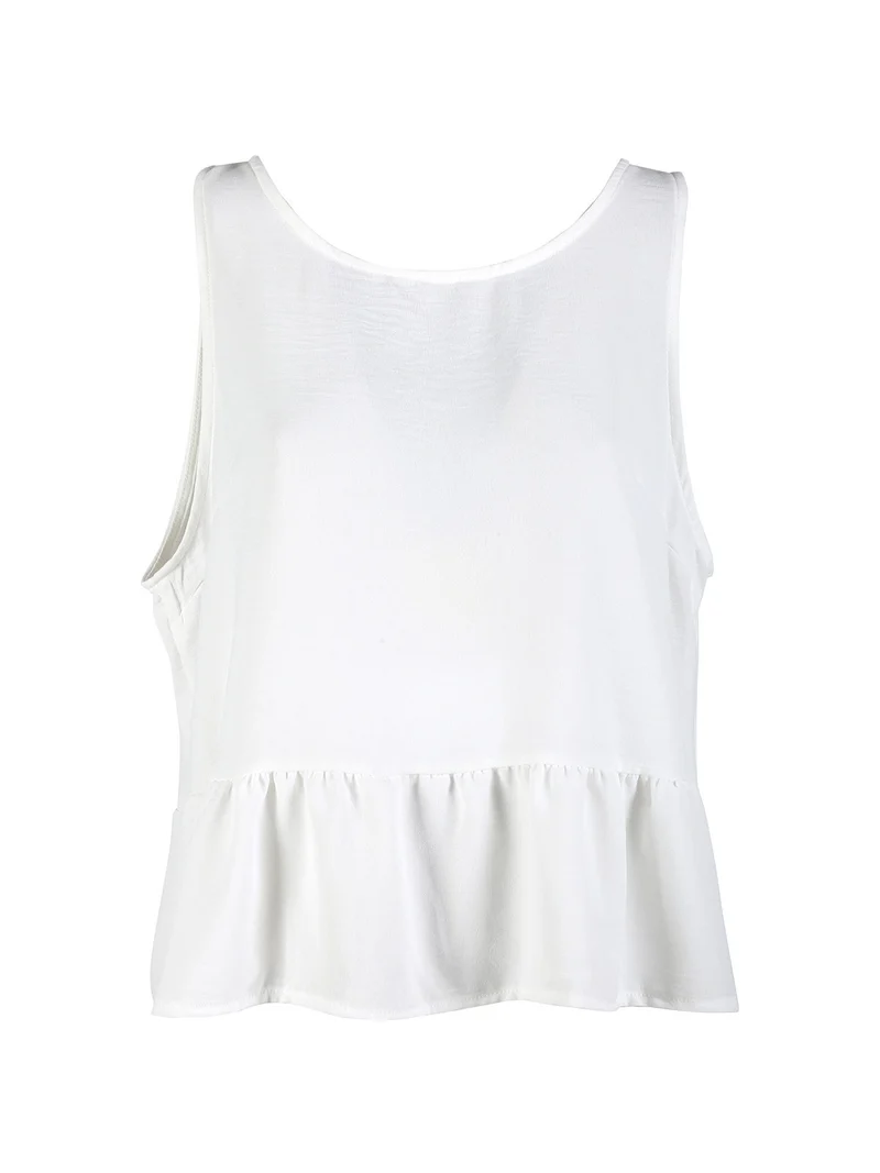 Top donna tinta unita - bianco