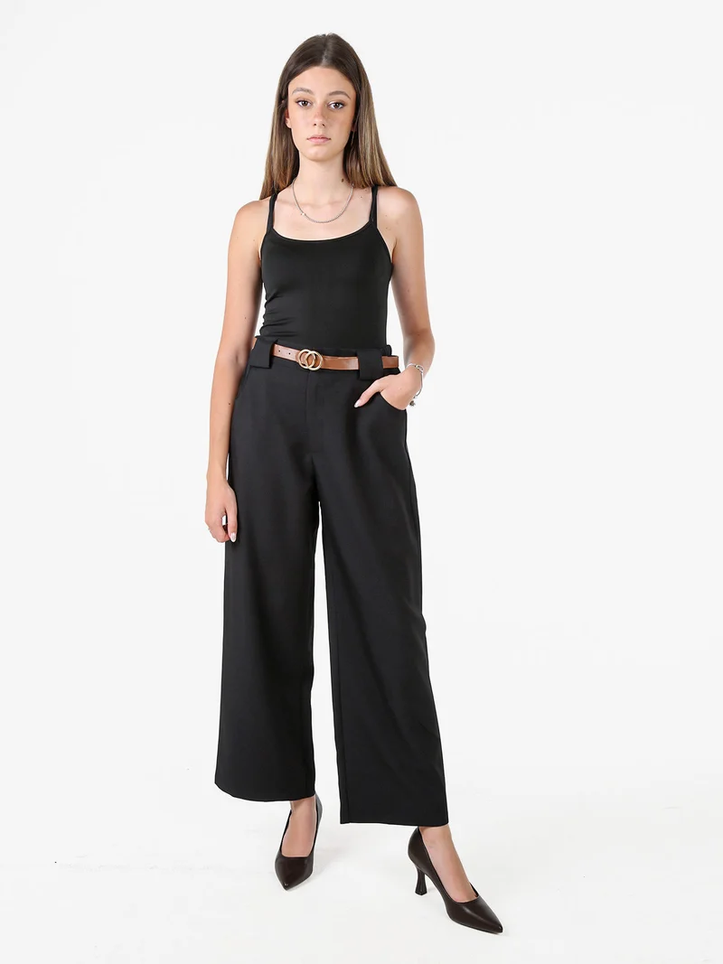 Pantaloni donna eleganti a gamba larga - nero