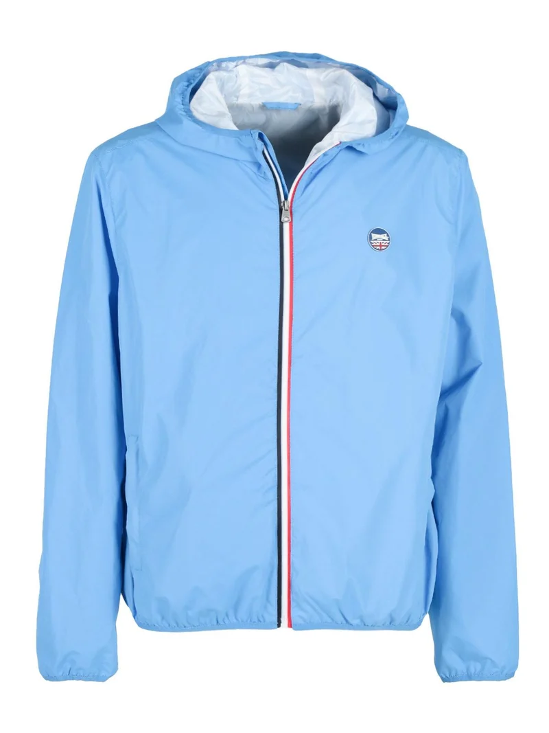 Giubbotto uomo con cappuccio - azzurro
