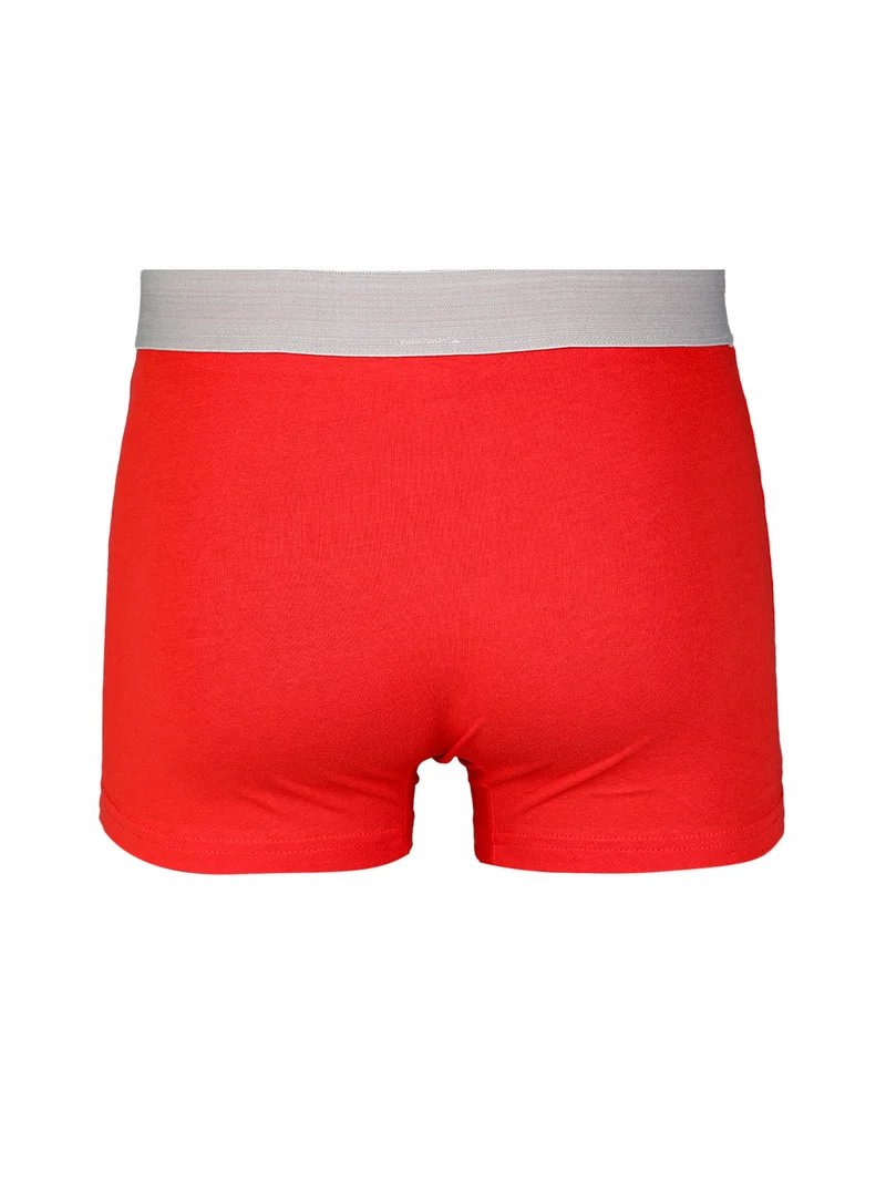 Boxer da uomo tinta unita in cotone bielastico - rosso