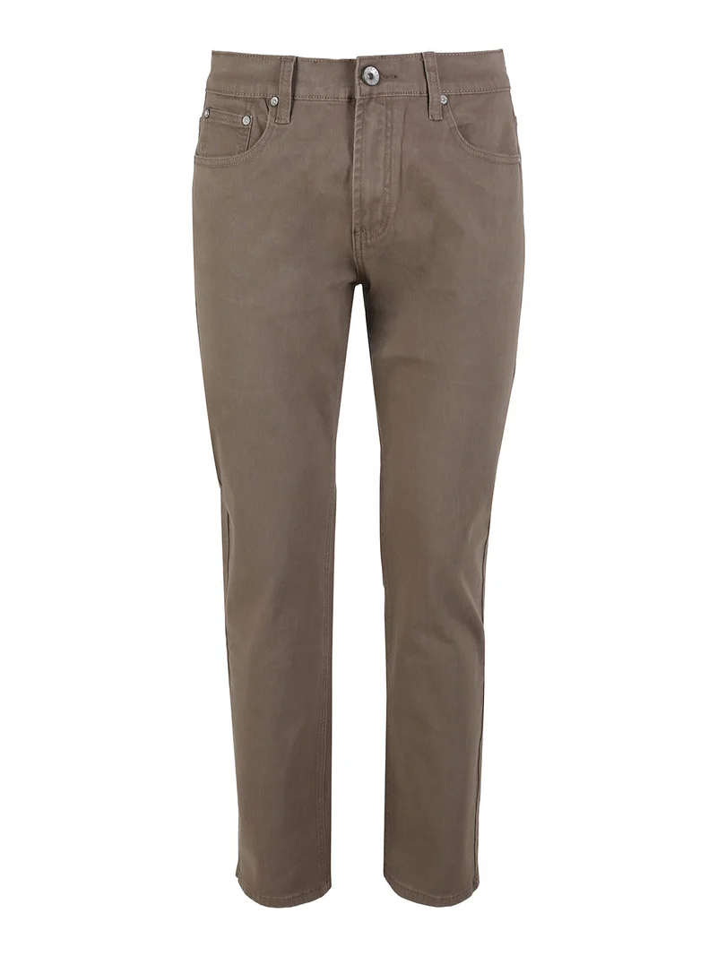 Pantaloni da uomo regular fit in cotone taglie grandi - marrone