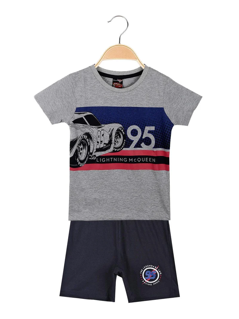 Cars completo corto da bambino in cotone - grigio