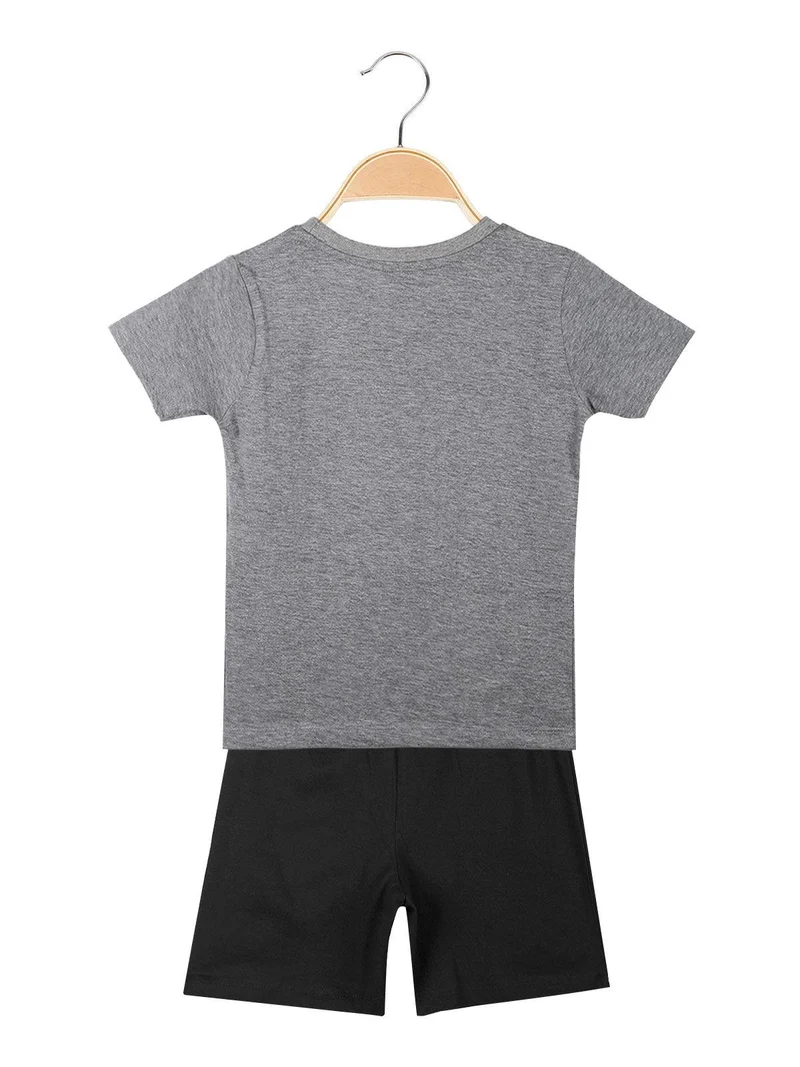 Cars completo corto da bambino in cotone - grigio