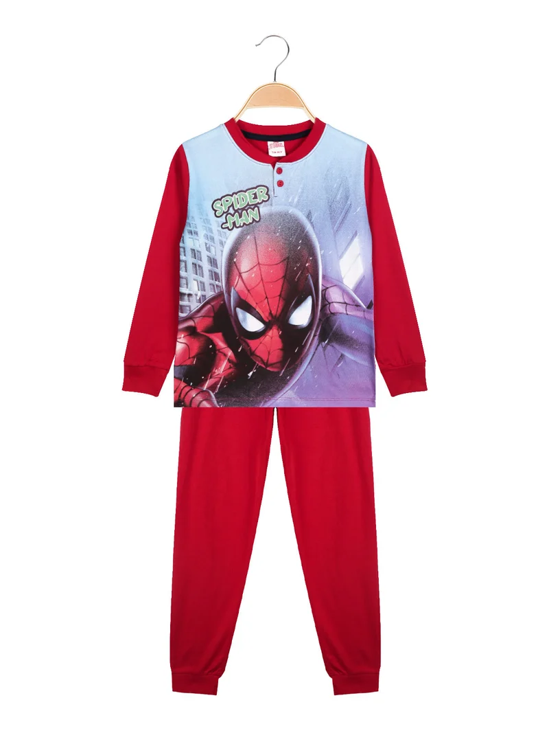 Pigiama lungo da bambino in cotone - rosso