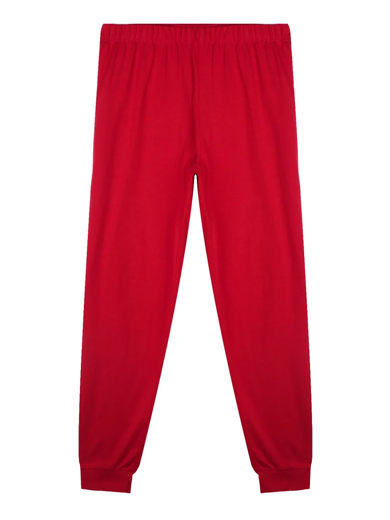 Pigiama lungo da bambino in cotone - rosso