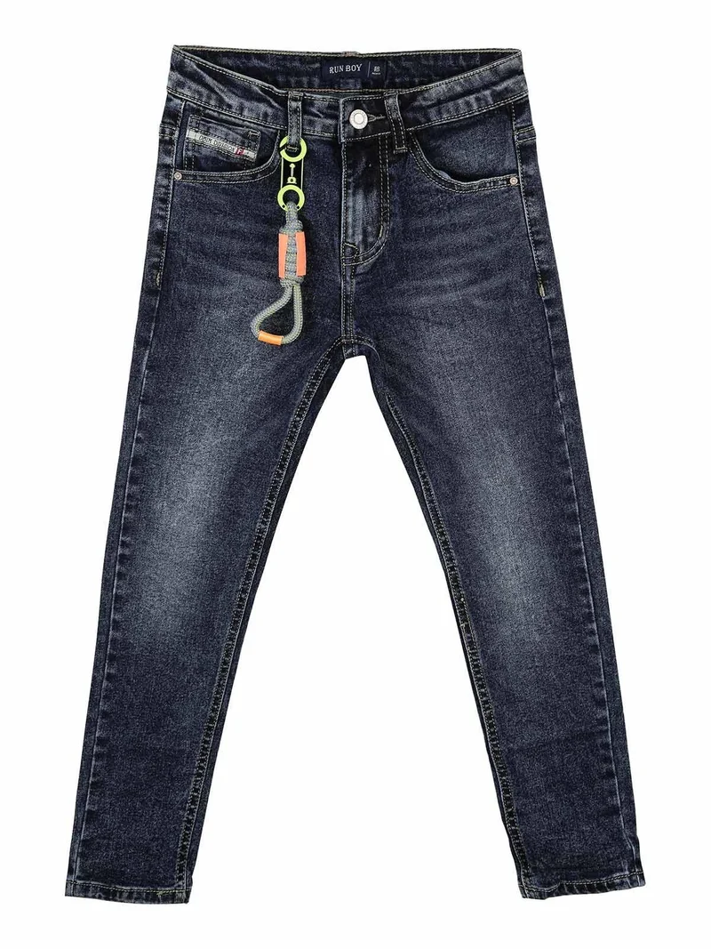 Jeans da bambino slim fit con laccetto decorativo - jeans