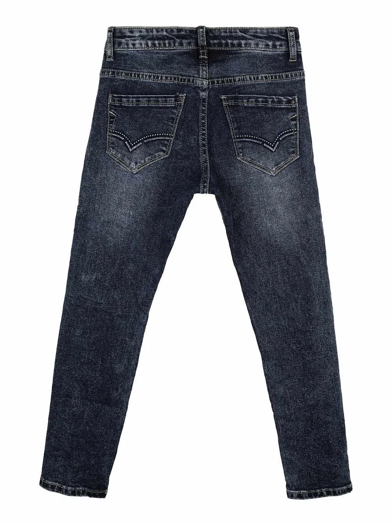 Jeans da bambino slim fit con laccetto decorativo - jeans