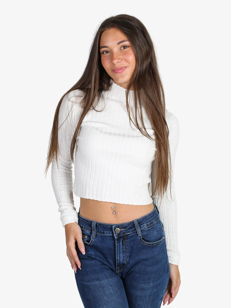 Maglia donna lupetto - bianco