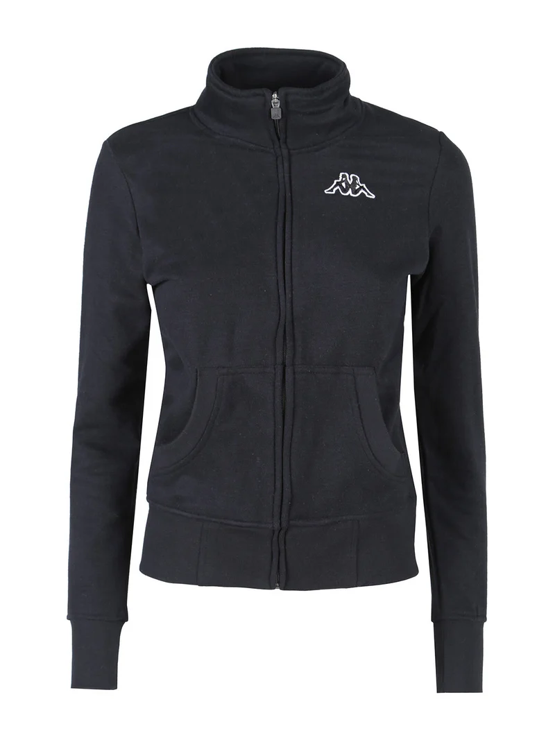 Felpa invernale da donna full zip - nero