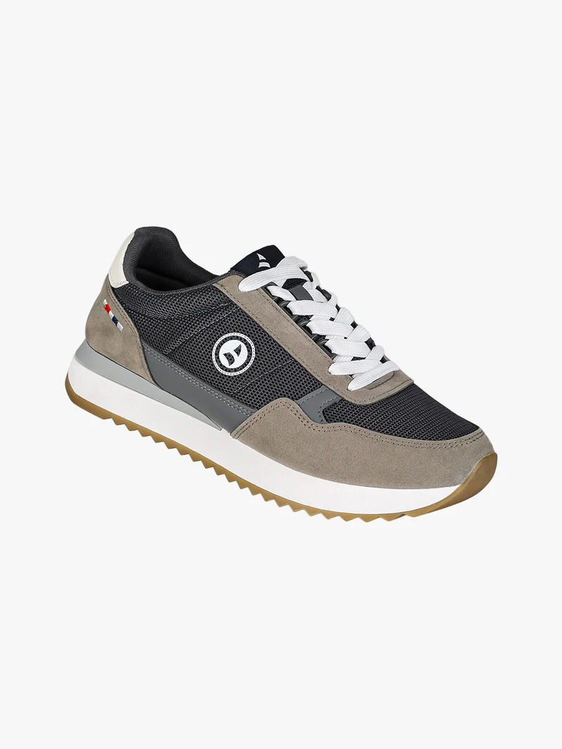 Sneakers casual da uomo con platform - grigio