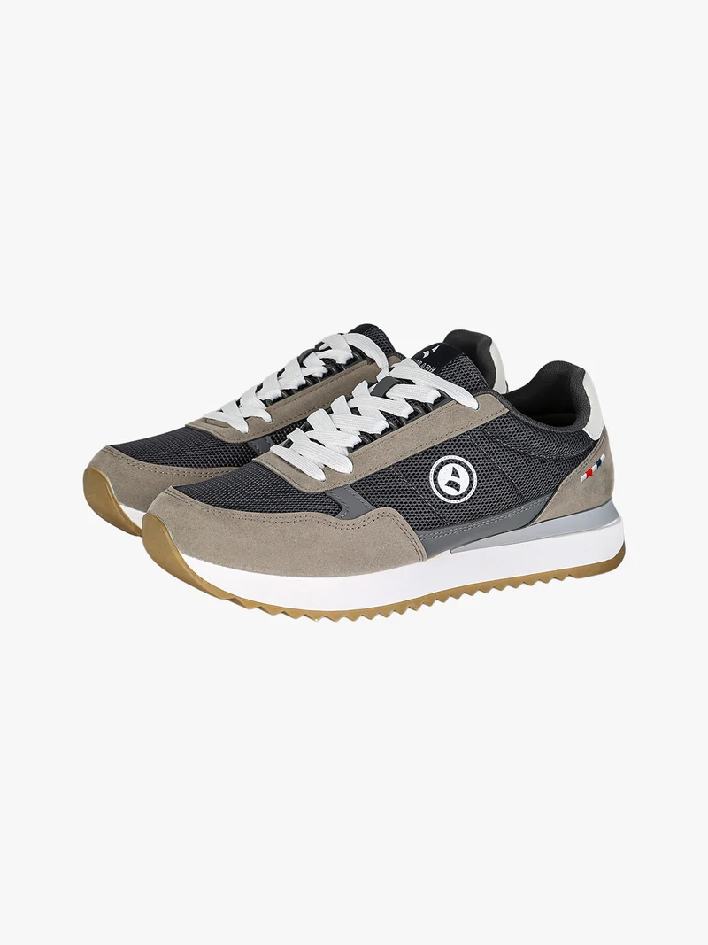 Sneakers casual da uomo con platform - grigio