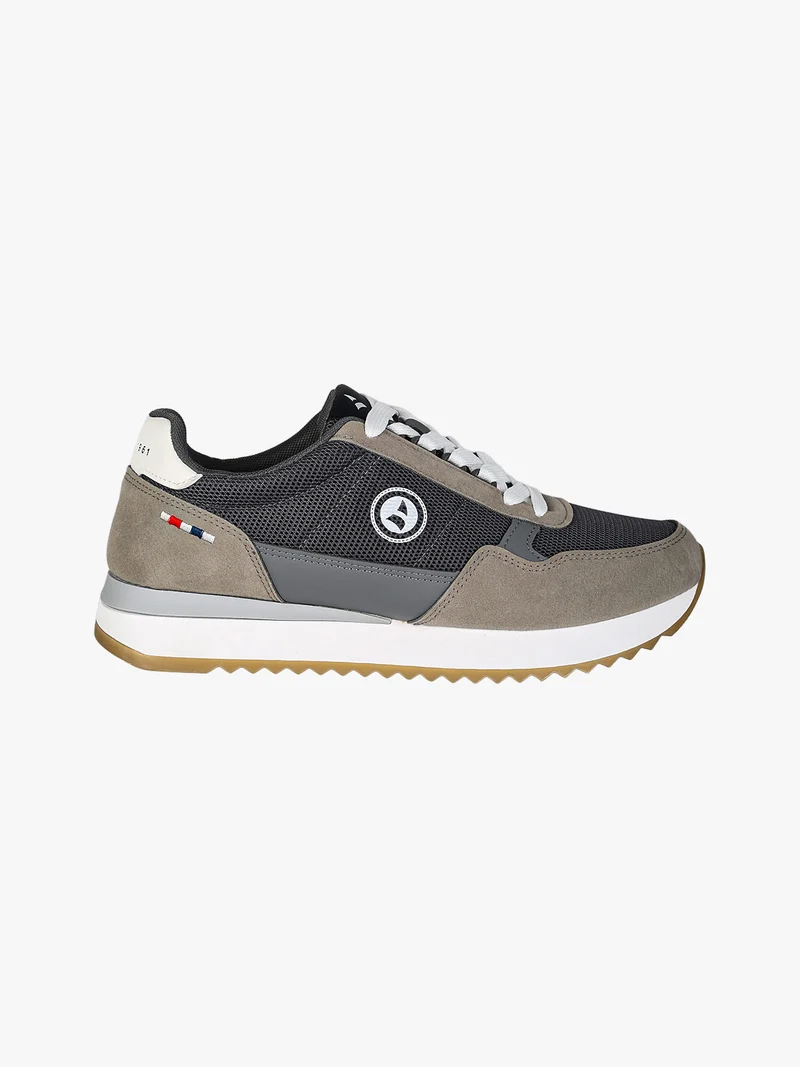 Sneakers casual da uomo con platform - grigio
